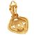 Vintage Chanel Coco Mark Metall Gold Clip Ohrringe Golden - Ansicht 6