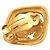Vintage Chanel Coco Mark Metall Gold Clip Ohrringe Golden - Ansicht 8