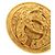 Timeless Spilla Vintage Chanel Coco Mark in Oro D'oro - vista 7