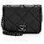 Gabrielle Chanel Mini Borsa a Spalla in Satin Cristallo con Catena Nero