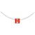 Collier Hermès Carge d'Ache H Cube Métal Orange  - vue 1