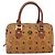 MCM Vicetos Logogram Borsa a Mano in Pelle PVC Marrone Oro Auth gh1634 D'oro - vista 13