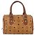 MCM Vicetos Logogram Borsa a Mano in Pelle PVC Marrone Oro Auth gh1634 D'oro - vista 2