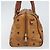 MCM Vicetos Logogram Borsa a Mano in Pelle PVC Marrone Oro Auth gh1634 D'oro - vista 3