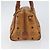 MCM Vicetos Logogram Borsa a Mano in Pelle PVC Marrone Oro Auth gh1634 D'oro - vista 4