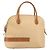Céline Borsa a mano in tela Macadam CELINE PVC beige oro Auth 168604 D'oro