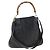 Borsa a Spalla Gucci Bamboo in Pelle 2 in 1 Nero Oro 001 1577 3444 Auth 162200 D'oro