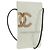 Sac à épaule CHANEL Matelassé Cambon en cuir blanc et noir CC Auth BA9742V