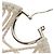 Orecchino LOEWE in tela bianca e argento Auth bs32653V Bianco - vista 20