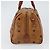 MCM Vicetos Logogram Borsa a Mano in Pelle PVC Marrone Oro Auth bs32955 D'oro - vista 3