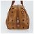 MCM Vicetos Logogram Borsa a Mano in Pelle PVC Marrone Oro Auth bs32955 D'oro - vista 4