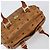 MCM Vicetos Logogram Borsa a Mano in Pelle PVC Marrone Oro Auth bs32955 D'oro - vista 6