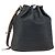 Céline CELINE Bolso de Hombro de Cuero Negro y Dorado Auth 169404