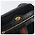 Gucci Borsa GG Marmont Web Sherry in suede nero e oro 517350 Auth 164792 D'oro - vista 17