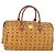 Borsa Boston Vicetos Logogram MCM in pelle PVC marrone e oro Auth 164740 D'oro