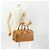 Borsa Boston Vicetos Logogram MCM in pelle PVC marrone e oro Auth 164740 D'oro - vista 22