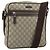 Gucci Bolsa de Ombro GG Supreme PVC Bege Dourado 201448 Auth 169391