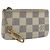 LOUIS VUITTON Pochette Cles Damier Azur Monedero N62659 LV Auth ki6422