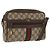 Bolsa de Ombro Gucci GG Supreme Web Sherry Line PVC Bege Ouro 010 378 Auth ka1936 Dourado
