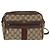 Bolsa de Ombro Gucci GG Supreme Web Sherry Line PVC Bege Ouro 010 378 Auth ka1936 Dourado - vista 13
