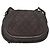 CHANEL Bolsa de Ombro Matelassé Nylon Marrom Prata CC Auth BA9723 - vista 13