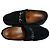 Vintage Gucci Wildleder Slipper mit schwarzem Pferdebit