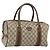 Borsa Boston in PVC beige GG Supreme Web Sherry Line di GUCCI 002 069 0696 Auth 162976