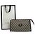 Clutch in pelle vintage Gucci grigio marrone