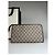 Clutch in pelle vintage Gucci grigio marrone - vista 11