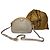 Céline Vintage Celine Snake Emblossed Triomphe Leather Shoulder Bag White