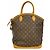 Borsa a mano verticale Lockit Monogram Louis Vuitton M40103 Marrone
