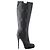 Autre Marque Botas altas de cuero Casadei Negro
