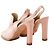 Chloé Rosa Leder Slingback Sandalen mit Absatz Pink - Ansicht 3