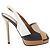 Fendi Leder Peeptoe Slingback Sandalen Mehrfarben