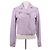 Dior Jaqueta curta de couro lilás com strass Roxo