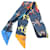 Sciarpa Hermès HERMES Twilly PARADE Multicolore Blu navy  - vista 1