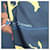 Sciarpa Hermès HERMES Twilly PARADE Multicolore Blu navy  - vista 4