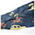 Sciarpa Hermès HERMES Twilly PARADE Multicolore Blu navy  - vista 8