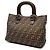 Fendi Piccola Tote Twins in Tela Zucca Marrone - vista 2