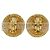 Orecchini a clip in oro placcato Chanel Rue Cambon con stemma D'oro - vista 2