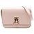Borsa a tracolla Burberry Pink Medium in pelle di vitello liscia con monogramma TB Rosa