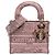 Dior Mini Rosa Ricamato in Tela Toile De Jouy Lady D Lite