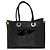 Borsa tote mini in gomma nera con logo FF di Fendi Nero