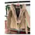 Abrigo de piel de mapache Maje Beige - vista 2