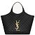 Saint Laurent BOLSA DE COMPRAS MAXI ICARE EM COURO DE CORDERO QUILTED Preto