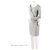 Gabrielle Chanel Clutch Coco in pelle caviar con catena Bianco - vista 5
