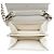 Gabrielle Chanel Clutch Coco in pelle caviar con catena Bianco - vista 7
