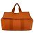 Hermès HERMES Valparaiso MM Borsa in pelle Canvas Chevron Arancione - vista 3