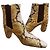 Botas Tory Burch estampado serpiente piel crema