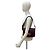 Céline Borsa semi-spalla in pelle di vitello Celine Rosso Bordò - vista 2